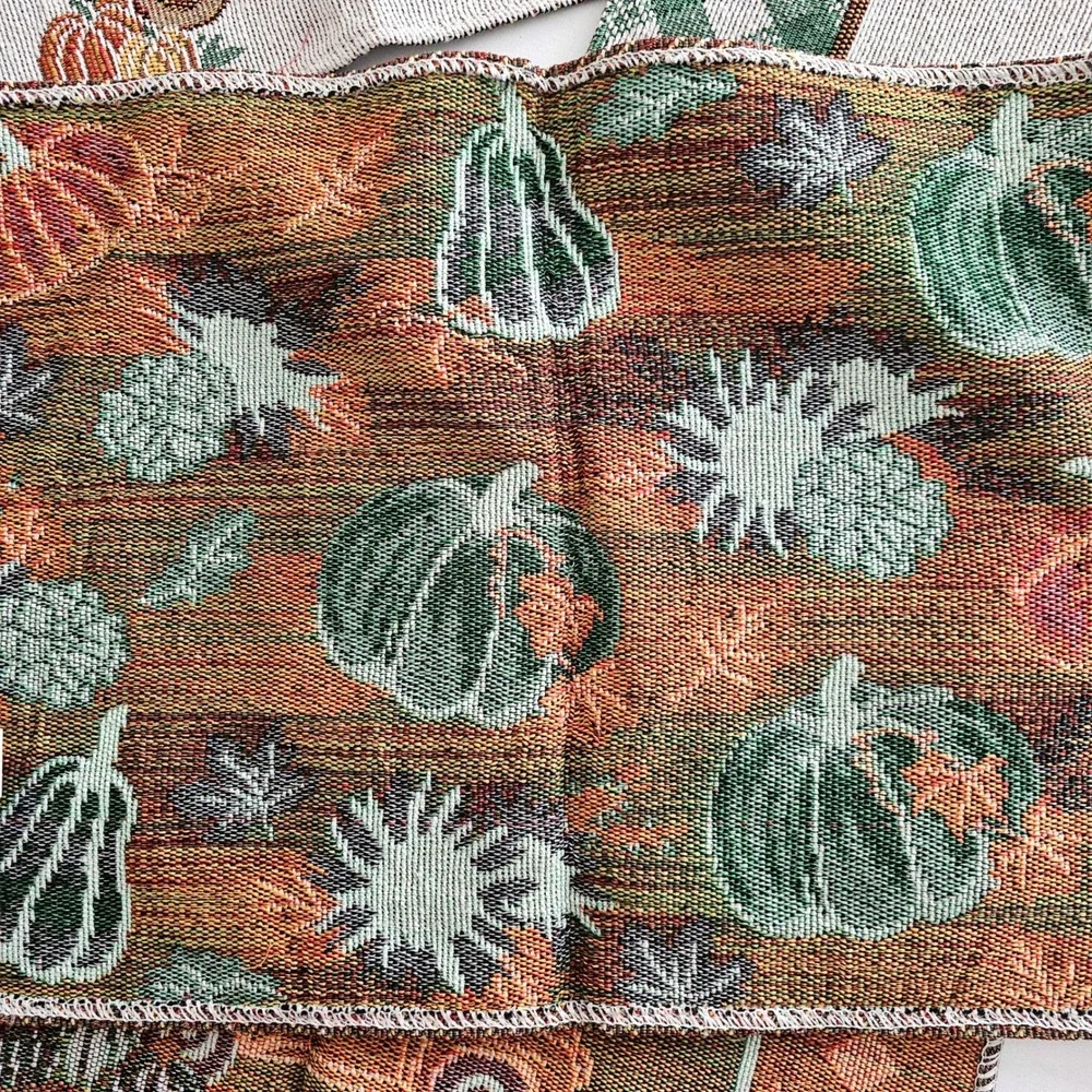 Perfect Harvest Tapestry Placemats Set of 4 Autumn Leaves Pumpkins Green Truck